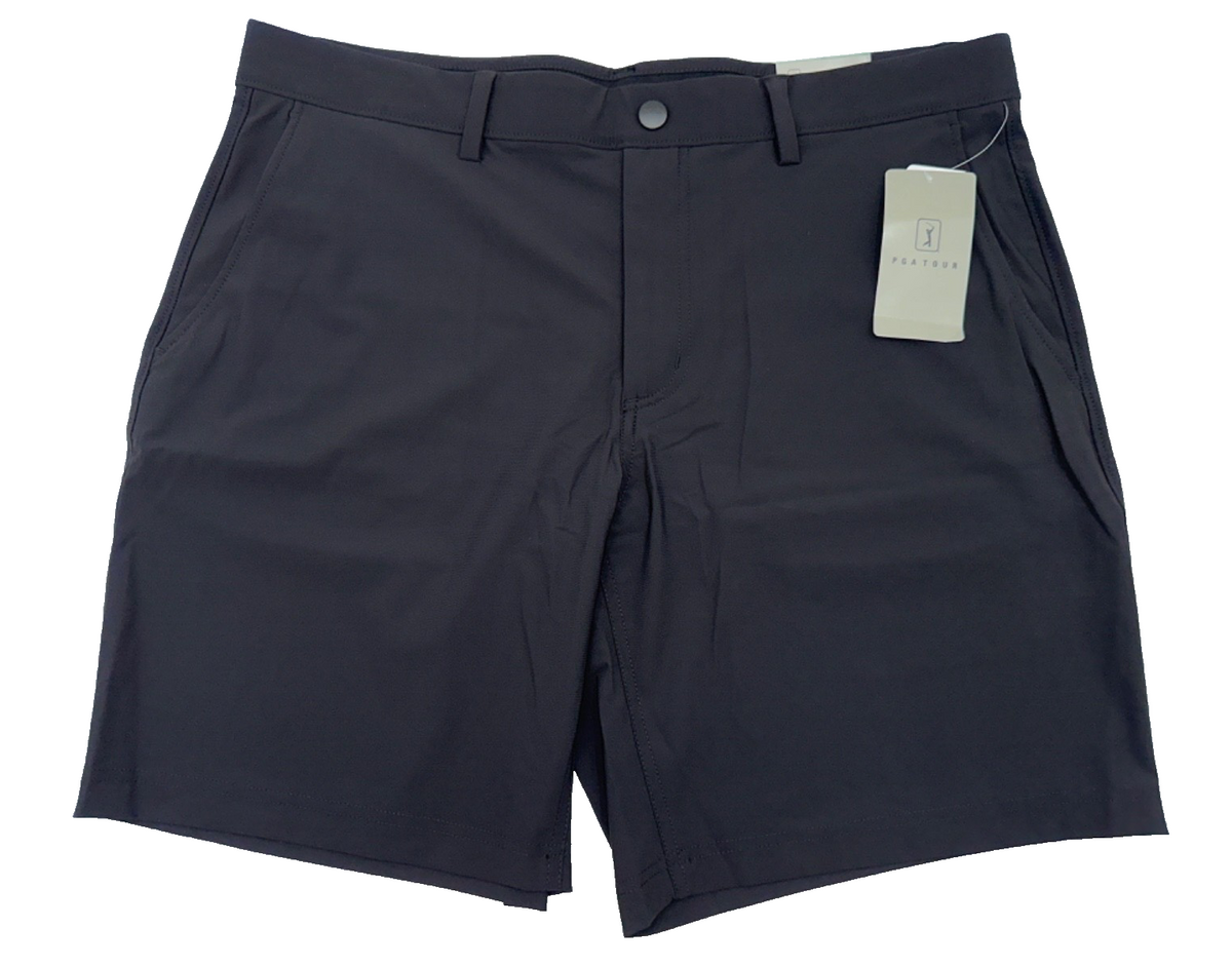 $75 PGA Tour Men’s Golf Shorts 8” Inseam - Caviar Black - Large - New With Tag