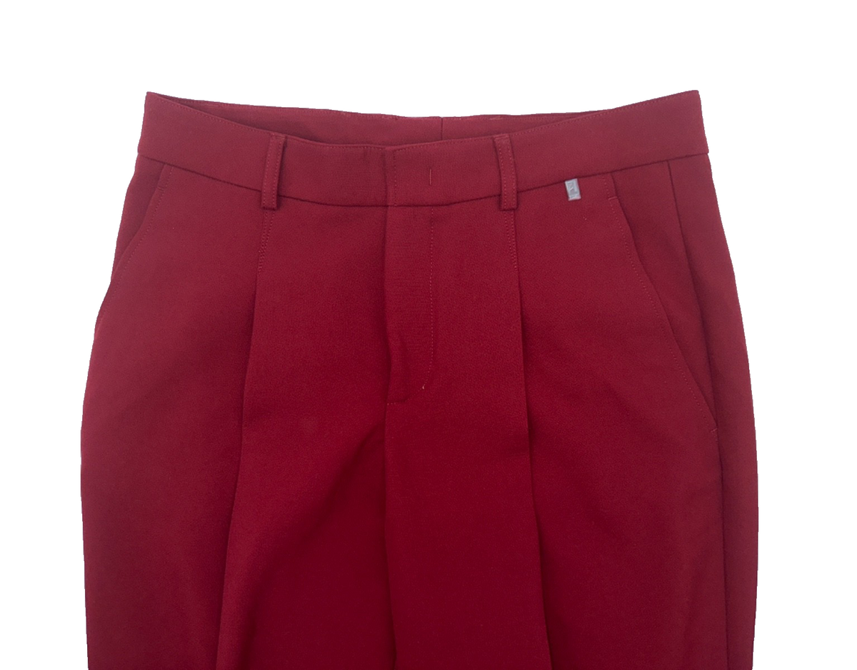 $275 Bogner Women's Fabia Pleated Pants - Bordeaux - Large - New With Tag