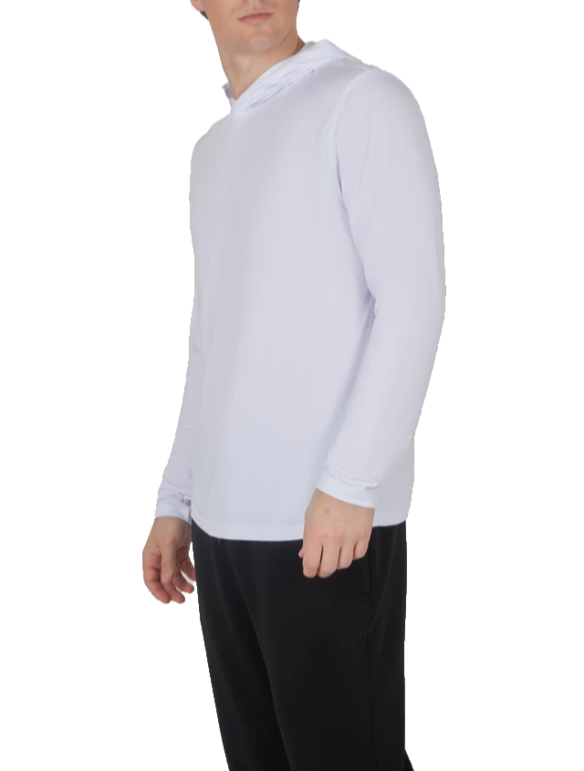 $42   90 Degree Men's Cationic Layback Long Sleeve Shirt - White - Small - New