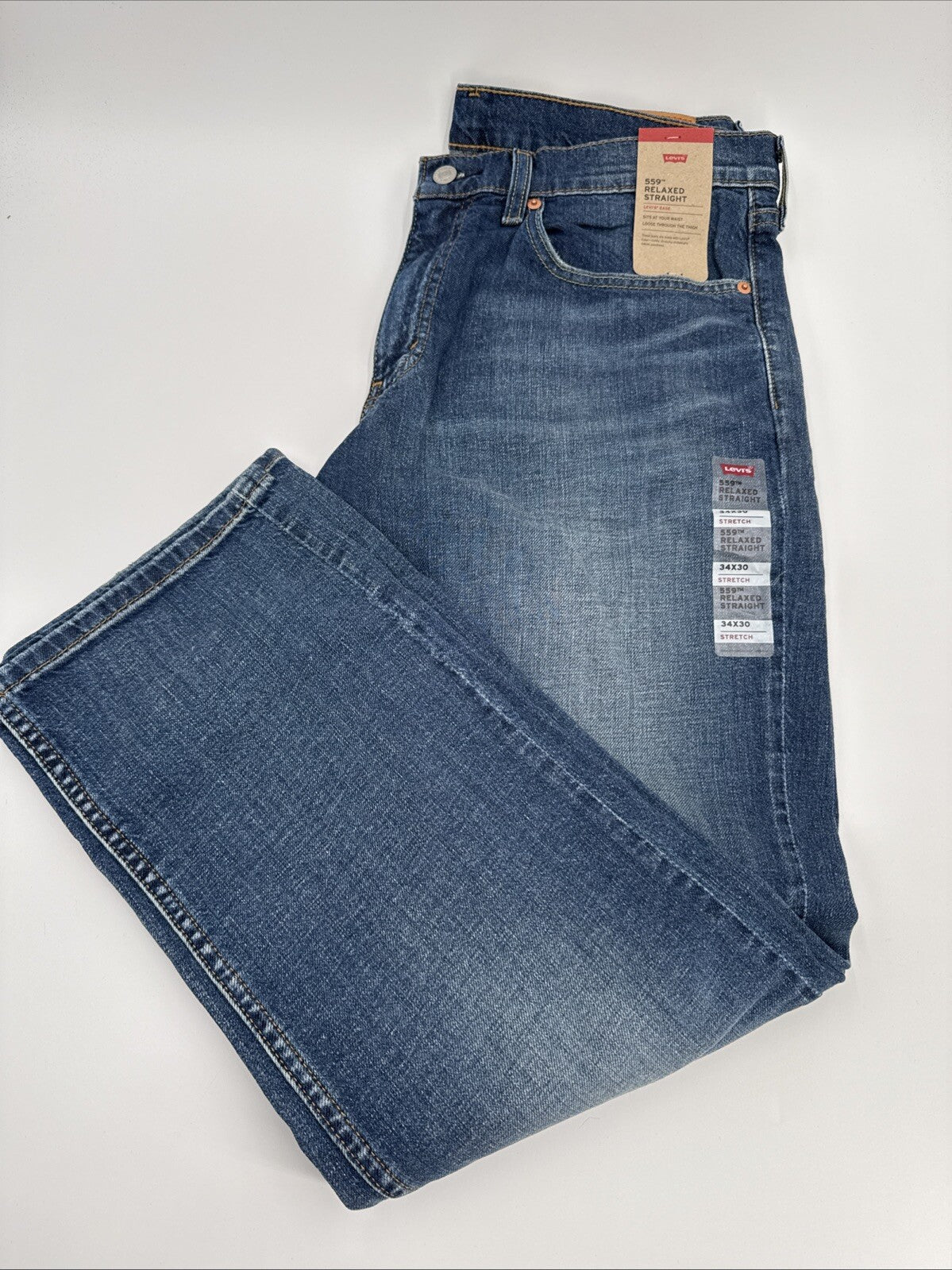 $69.50 Levi's Men's 559 Relaxed Straight Jeans - Mystery Man Blue - 34W 30L -NEW