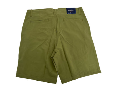 $59 Visitor Men’s Dressy/Casual Micro Light Comfy Shorts -Olive Green-Size: 30”