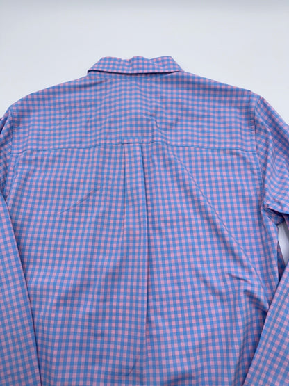 $50 Croft And Borrow Men’s Button Up Long Sleeve Shirt - Blue/Pink -Small-New