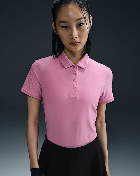 $60 Nike Women's Golf Dri-Fit Victory Short Sleeve Polo - Pink/White- XLarge-New
