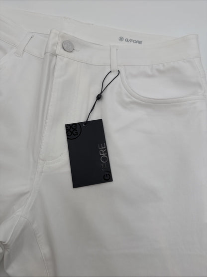 $185 G/FORE Men’s 36 Performance Stretch Tour 5 Pocket Pants-Snow White-34W-New