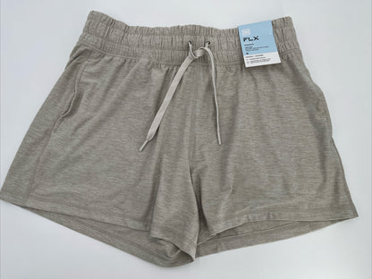 FLX Women’s Wander Soft Leisure Shorts - Ivory Silk - Medium - New Tag $35