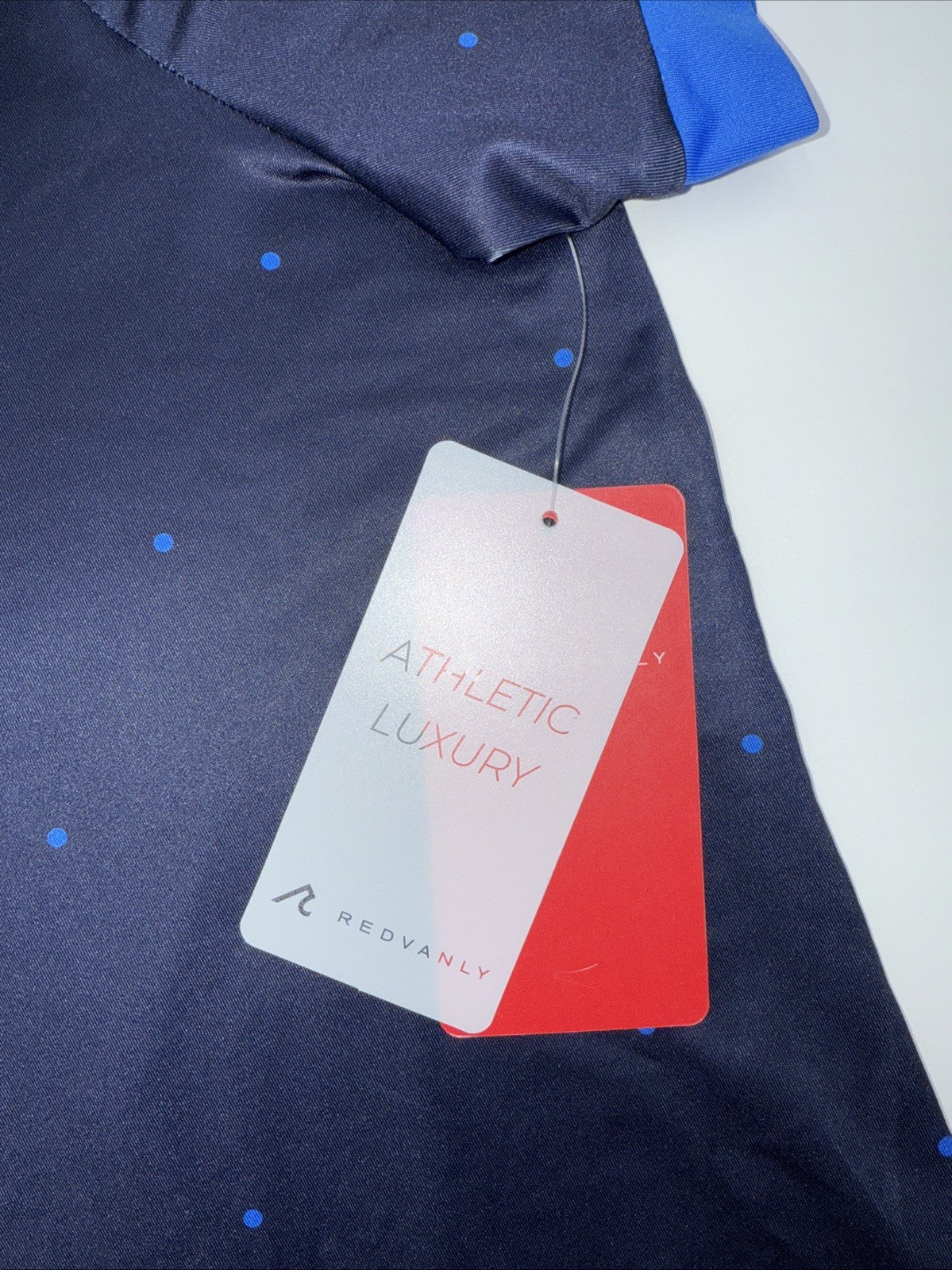$110 Redvanly Men’s Ramey Golf Performance Polo Shirt-Midnight Navy-Medium-New