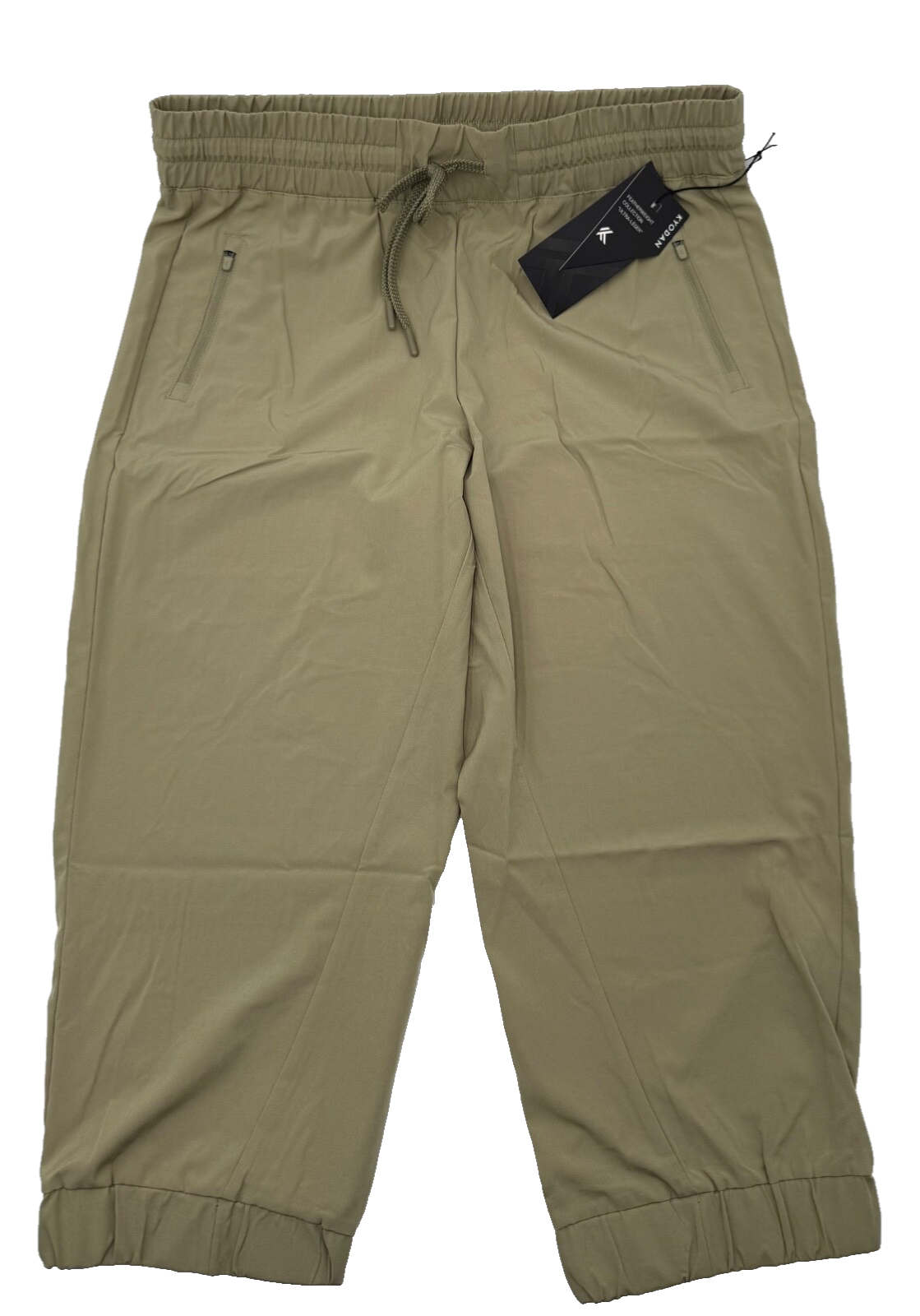 $58 Kyodan Women’s-Breezeflex Utility Capri Pants -Elm Green- Medium -New Tag