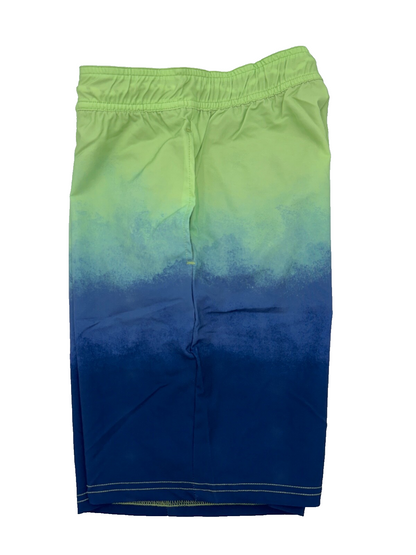 $45 Eddie Bauer Boys Sea Spray Magic Print Swim Shorts - Green Tea - Large -New