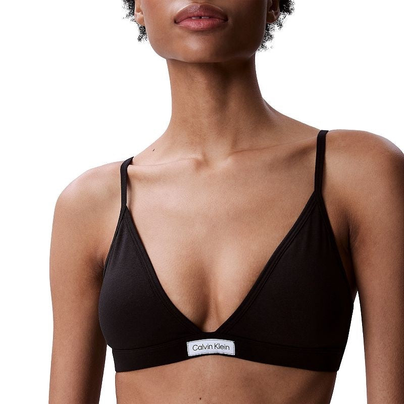 $32 Calvin Klein Women’s Classic Comfort Lightly Lined Triangle Bra-Black-Large