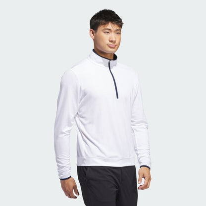 $70 Adidas Men’s Lightweight Half Zip Top - White - Large - New With Tags