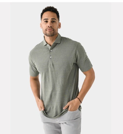 $180 Peter Millar Men’s Crown Crafted Greystone Linen S/S Polo- Khaki- Large-New
