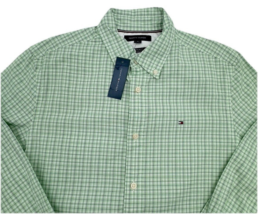 Tommy Hilfiger Men’s Classic Fit LS Shirt-Medium- New Tags $75