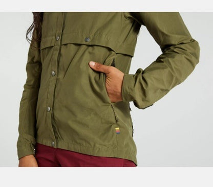 $180 Fjallraven Women's Rider’s Wind Jacket- Olive Khaki- Medium- New Tag