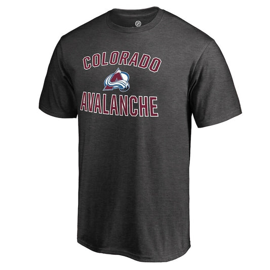 $30 Fanatics Men’s Colorado Avalanche Victory Arch T-Shirt-Heathered Gray-Small