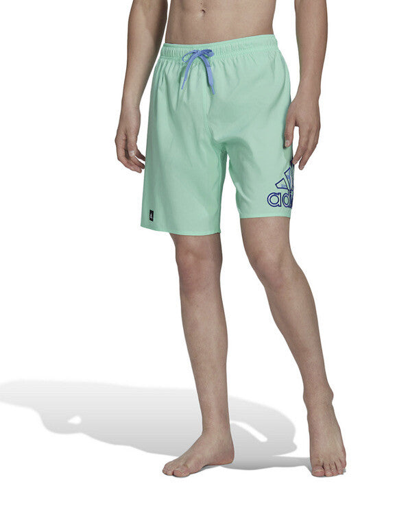 Adidas Swim Trunks Mens Floral Logo 9" Inseam Lined - Pulse Mint- Small- New
