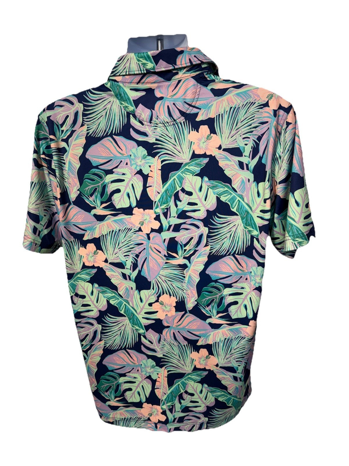 $60 Chubbies Men’s Polo Shirt The Night Fauna Performance- Navy Multi-Medium-New