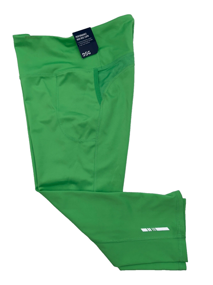 $40 DSG Women’s High Rise Run Capri Tight - Slime Green - Medium - New With Tags