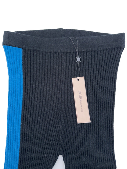$98 BCBGeneration Women's Skinny Sweater Pant - Black/Blue - Medium - New