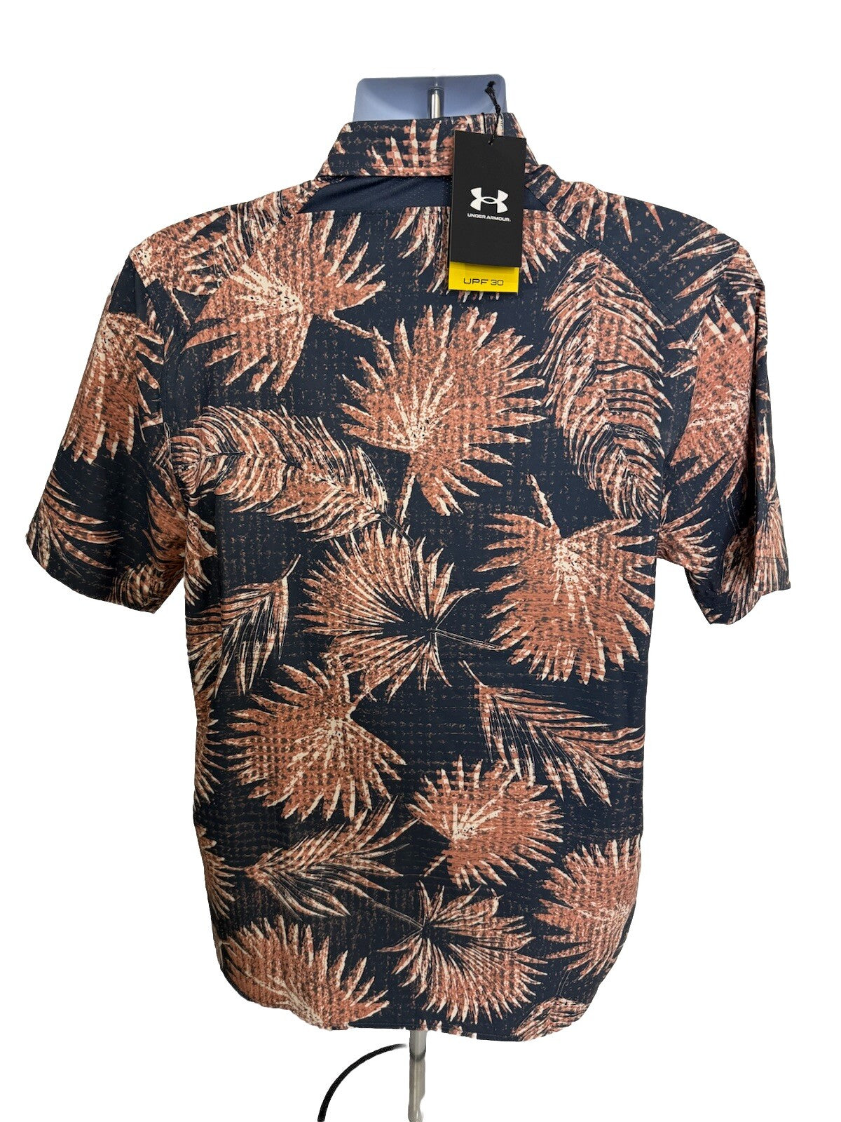 Under Armour Men's Dockside Short Slv Novelty Shirt Drift Tide-Downpour-Medium