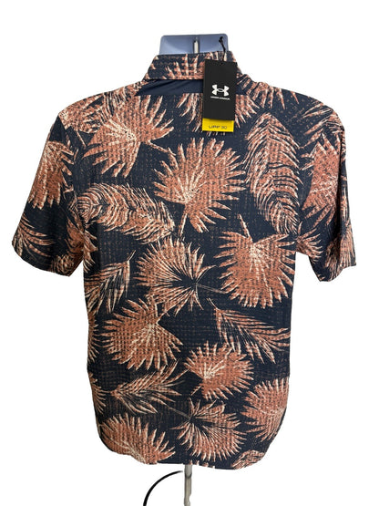 Under Armour Men's Dockside Short Slv Novelty Shirt Drift Tide-Downpour-Medium