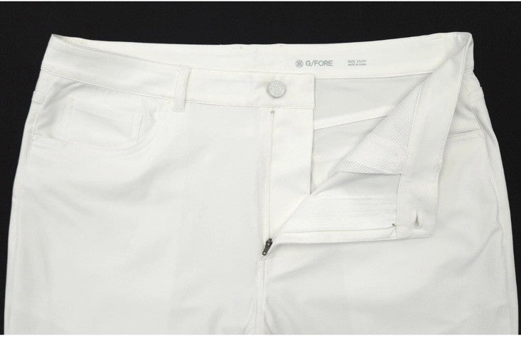 $185 G/FORE Men’s 36 Performance Stretch Tour 5 Pocket Pants-Snow White-34W-New
