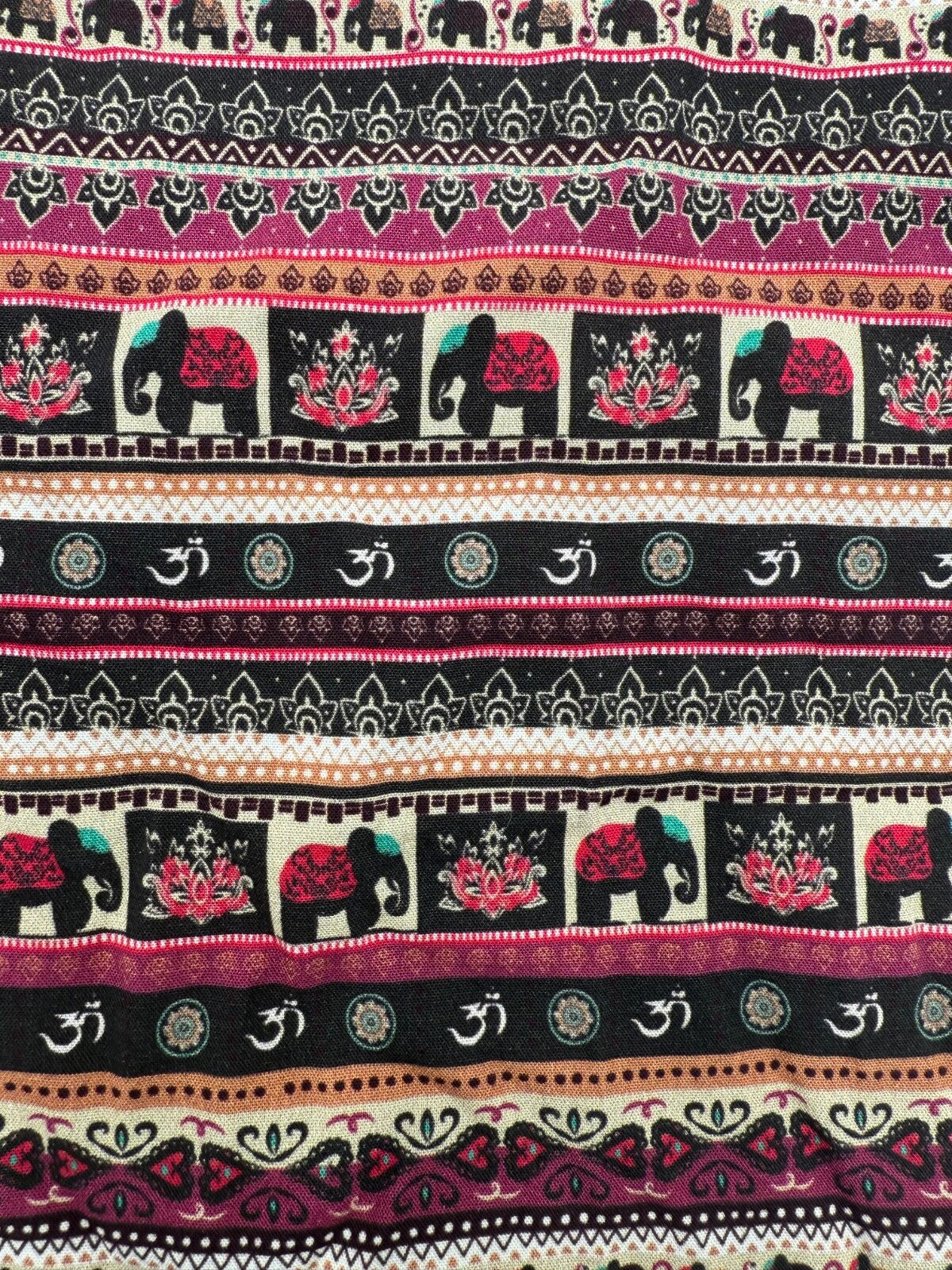 $65 Bermies Men’s- Boho Elephants Rayon Stretch Shirt- Multicolor-Small- New Ta