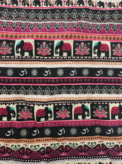$65 Bermies Men’s- Boho Elephants Rayon Stretch Shirt- Multicolor-Small- New Ta