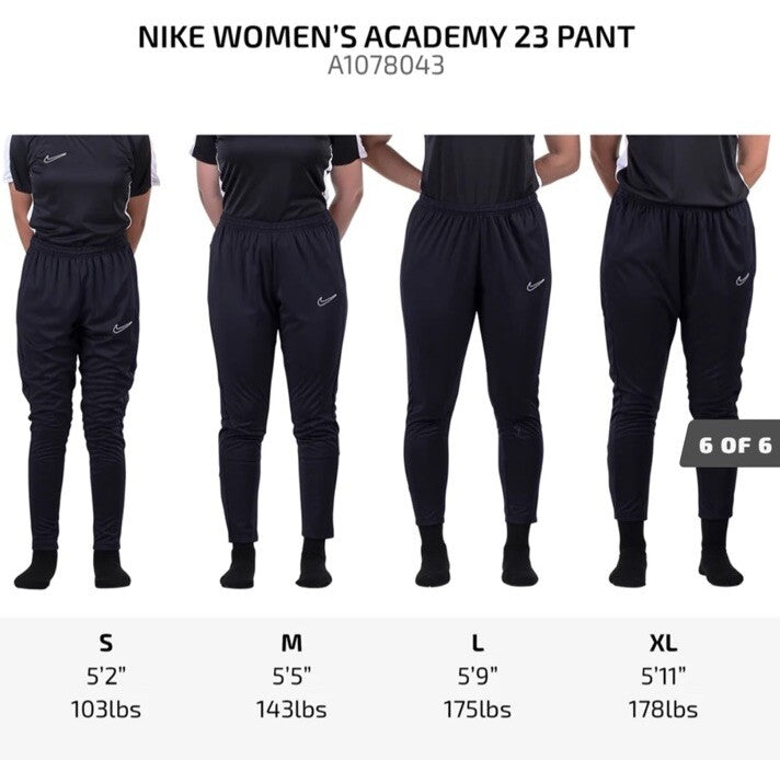$52 Nike Women's Academy 23 Warm Up Pants DR1671-010- Black- Large- New Tags