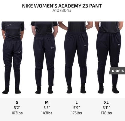 $52 Nike Women's Academy 23 Warm Up Pants DR1671-010- Black- Large- New Tags