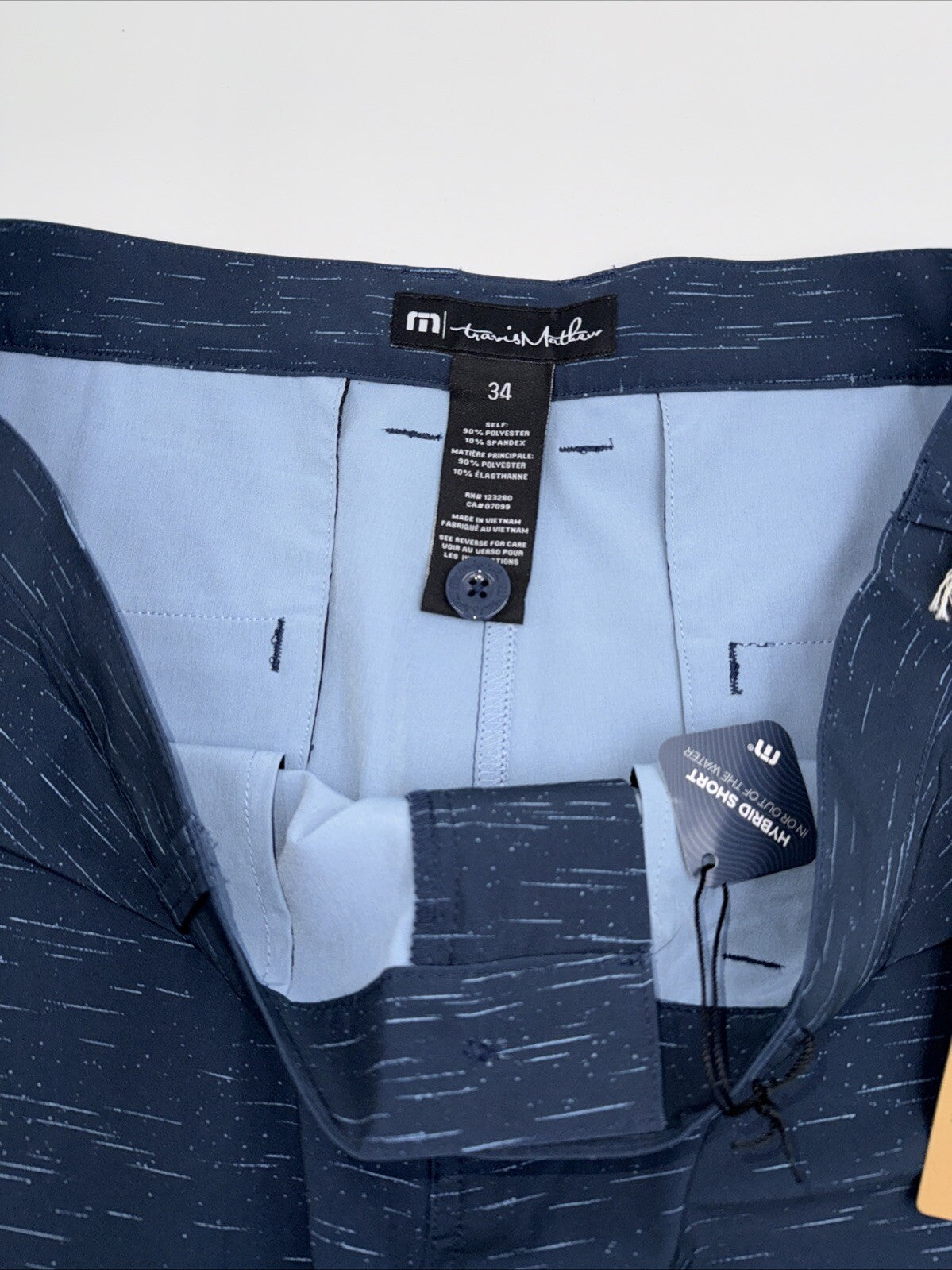$89 Travis Mathew Men’s Solo Trip 9” Shorts - Dress Blues - 34W - NWT