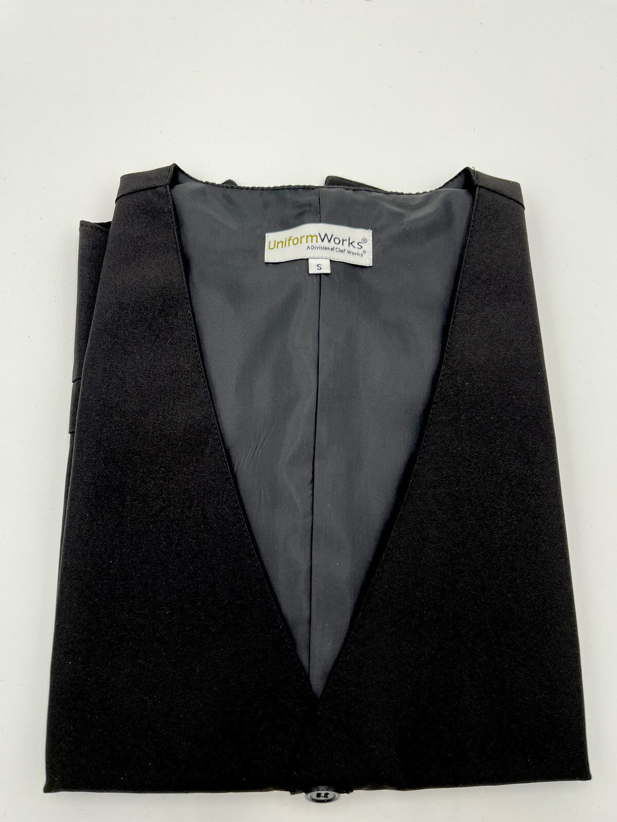 Uniform Works Men’s CLASSIC Fit Vest/Pockets RESTAURANT WAITER SERVER-Small-New