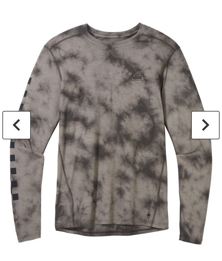 $90 Smartwool Vans Men's All-Season Merino Wool Base L/S Shirt-Black-Small -New