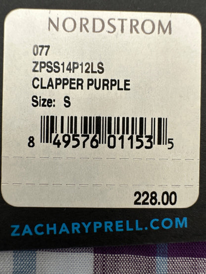$228 Zachary Prell Men's Button Down Shirt - Clapper Purple - Small - New Tags