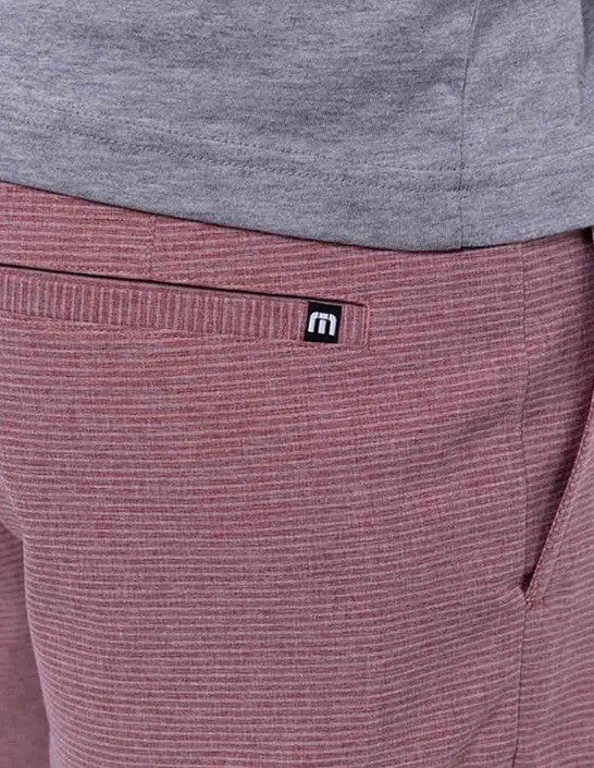 $94 Travis Mathew Men’s Sand Harbor Golf Shorts-Heather Garnet Rose- 34W-New Tag