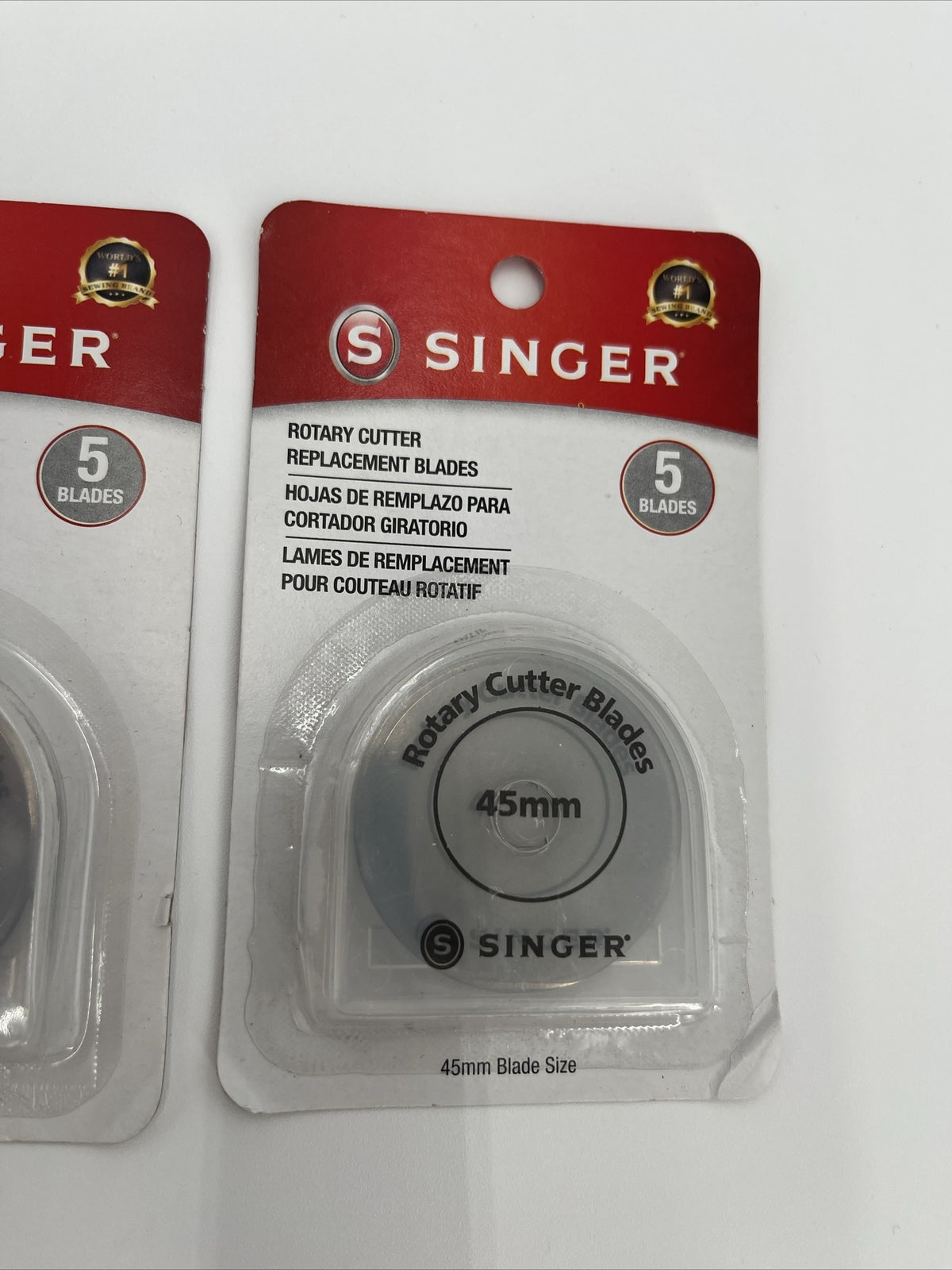 Lot 2 Pack- Singer Rotary Cutter Replacement Blades 45 mm 5 Pack 07147-Total 10