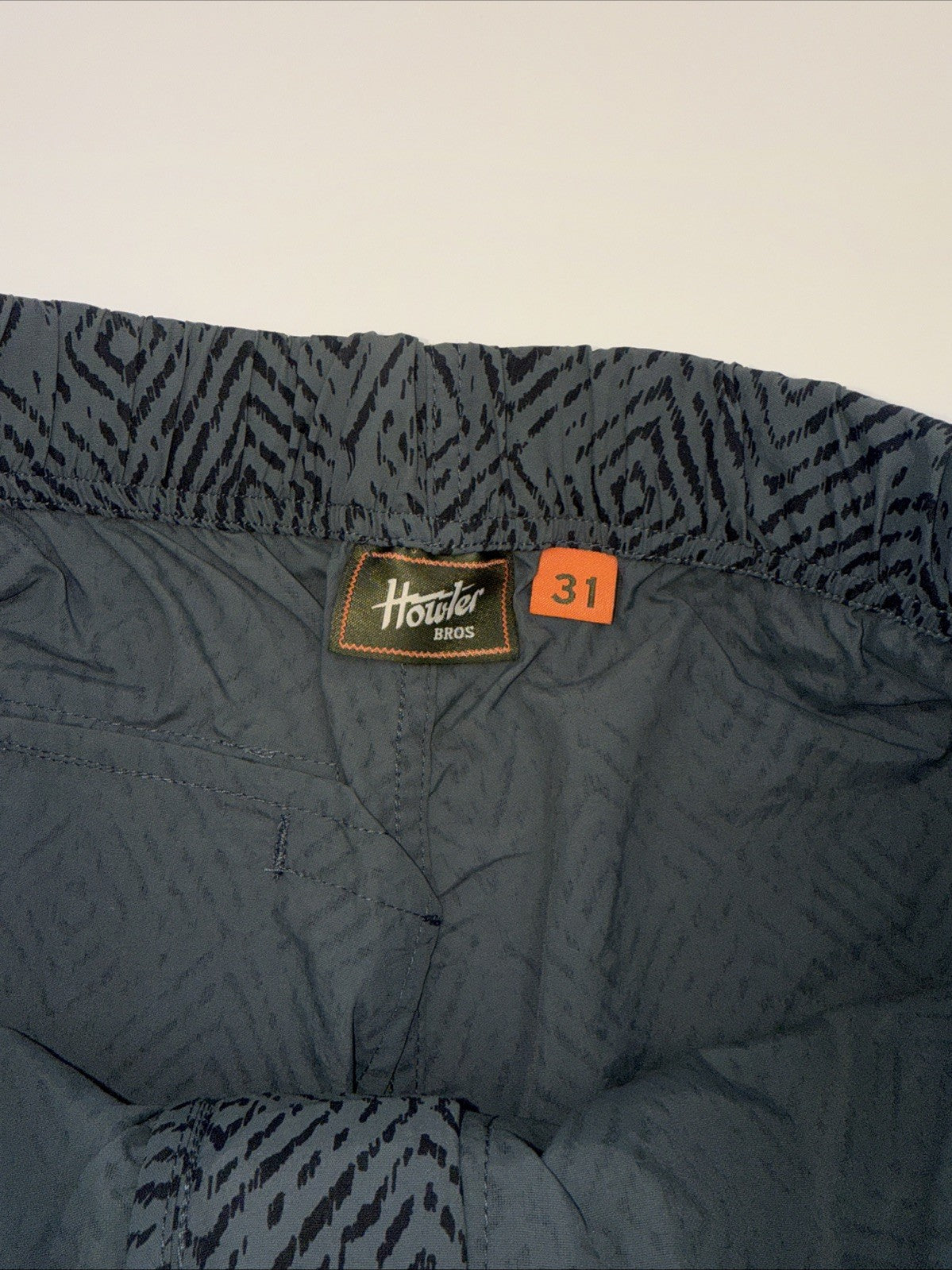 $79 Howler Brothers Men’s Pedernales Packable Short 7” - Soundwaves Petrol - 31W