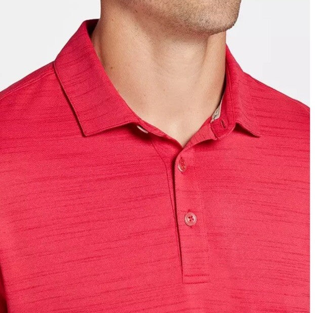 Walter Hagen Men's Performance 11 Conversational Golf Polo -Raspberry- Small-New