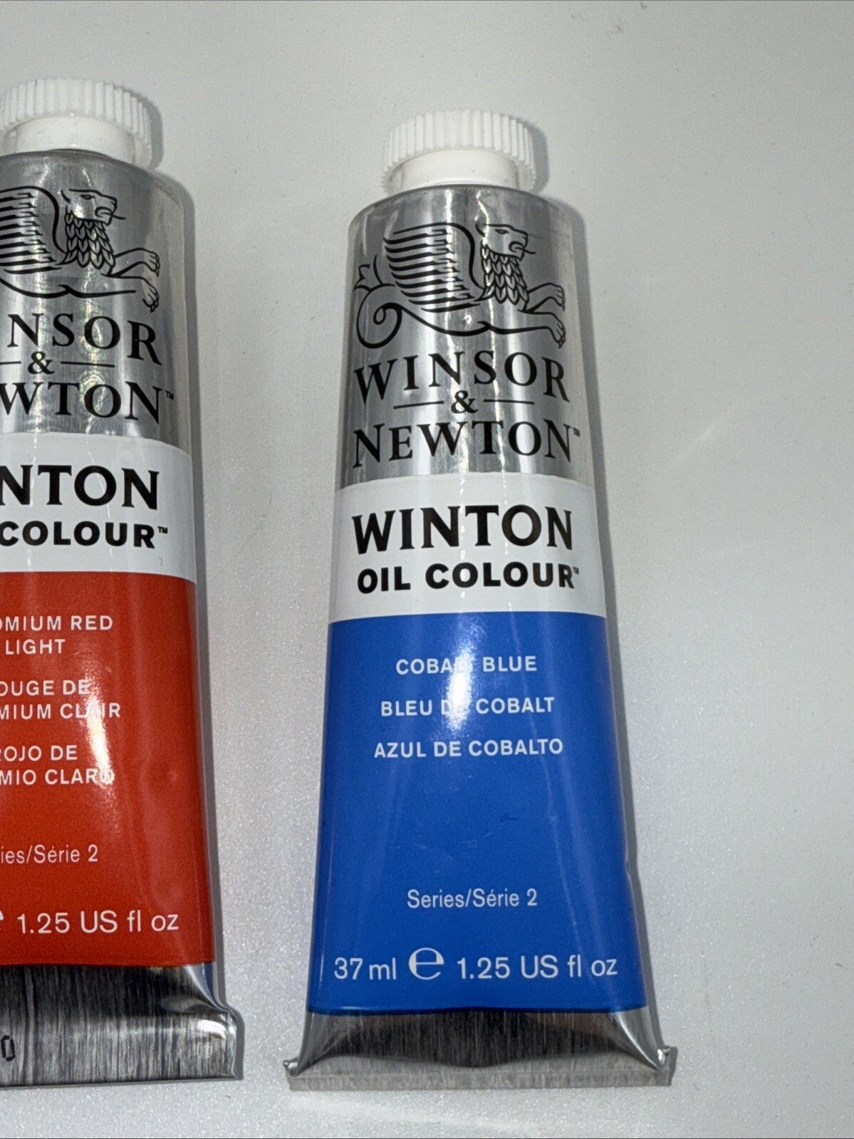 Combo Of 3 Winsor and Newton Winton Oil Colour 1.25 oz. Cadmium 1 Red,2 Blue