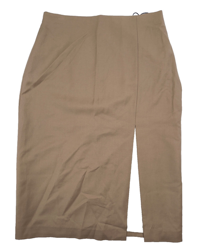 $290 Theory Skirt Women’s High Waist Side Slit Skirt - Palomino - Size 4 - New