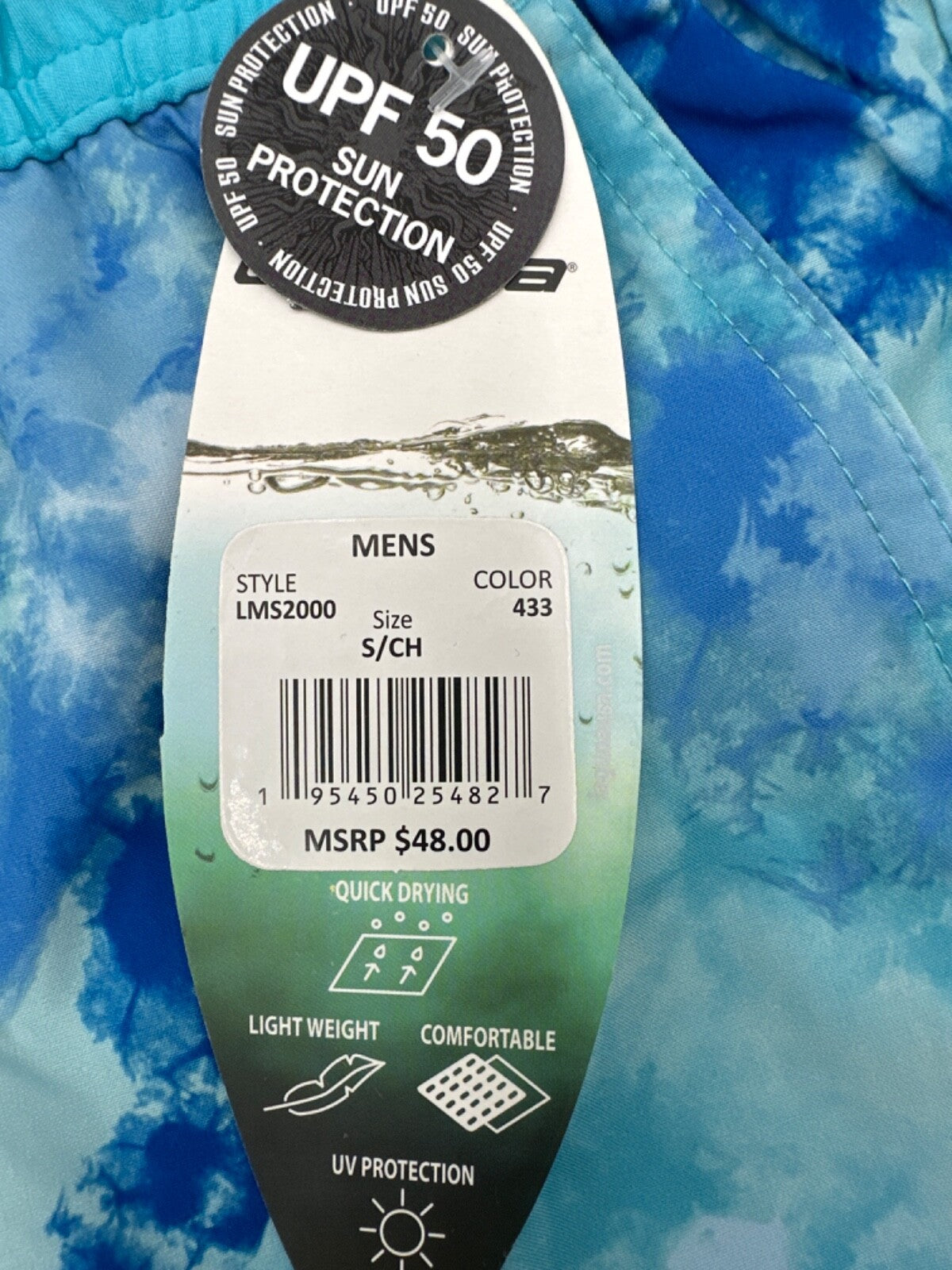 $48 Laguna Men’s Lined Swim Trunks 6.5” - Blue 433 - Small - New With Tags