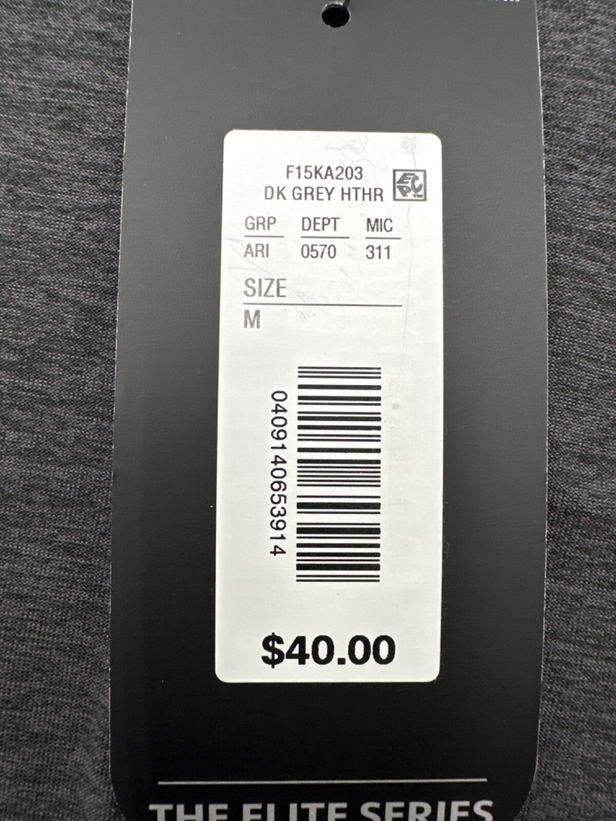 $40 Solaris Active Men's Short Sleeve T-Shirt -Grey Heather - Medium - New