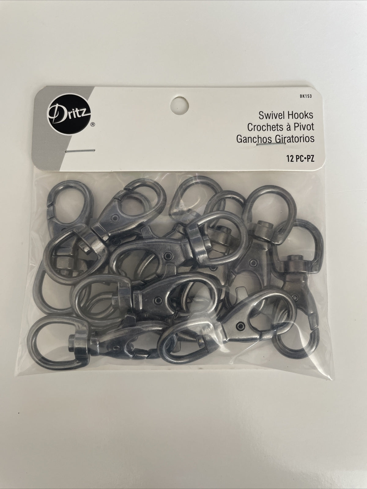 Dritz Swivel Hooks 12pc bk153 Gunmetal