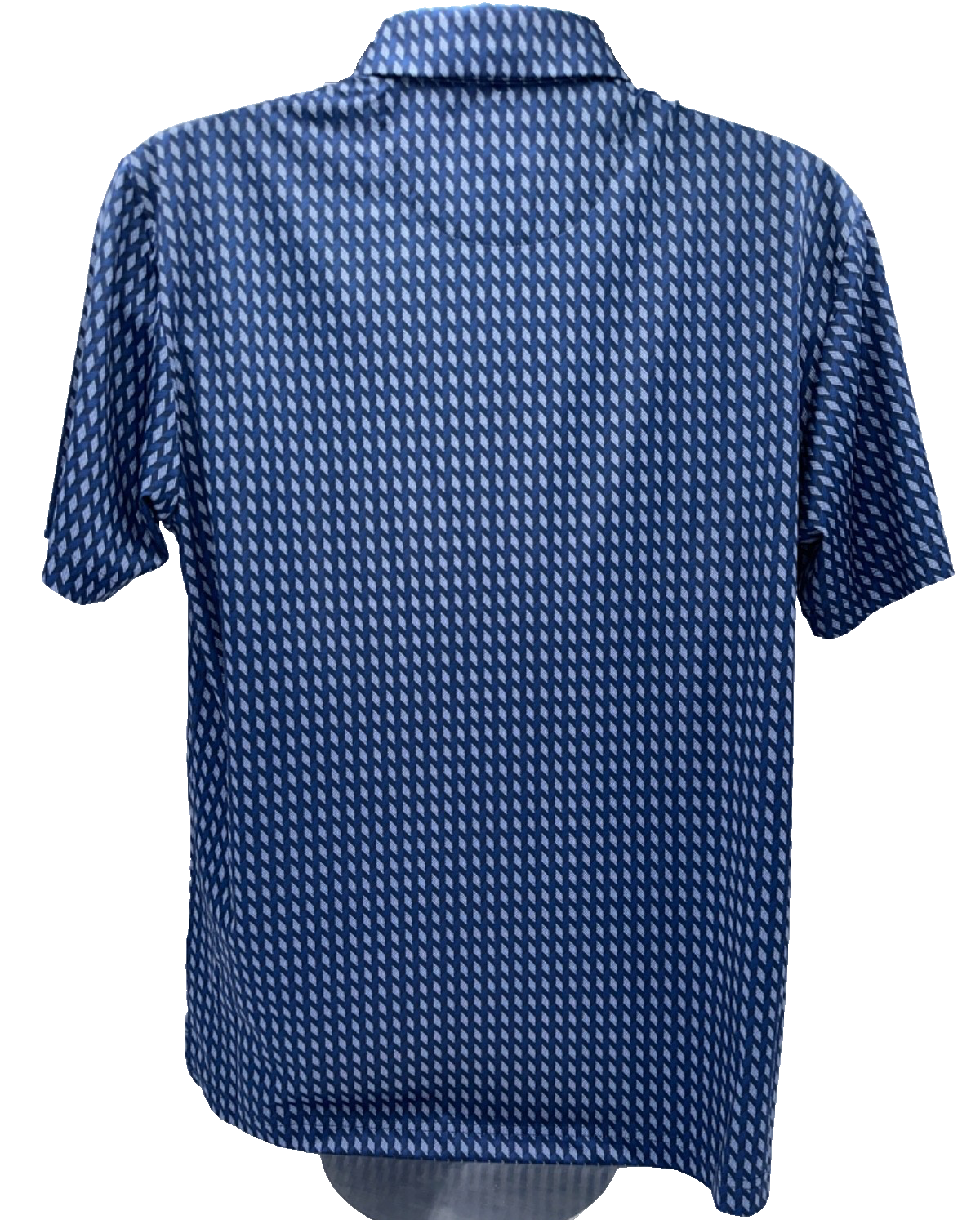 $80 Callaway Men's Textured Chevron Geo Polo Shirt-Navy- Medium - New With Tags