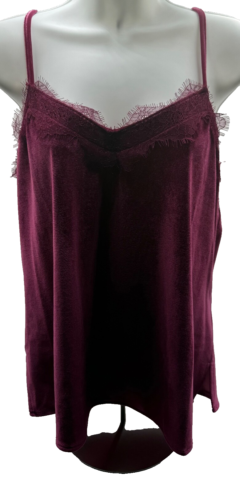 Nine West Women’s-Woven Cami Top -Burgundy-Medium-New Tag