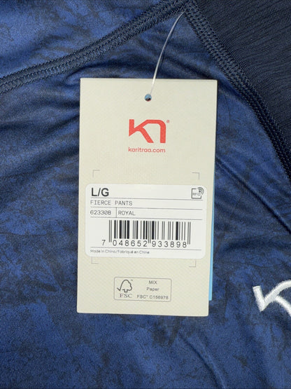 $100 Kari Traa Women’s Fierce Pants Tights- Royal Blue - Large - New With Tags