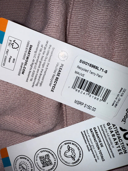 $150 Smartwool Men’s-Recycled Terry Pants- Mauve- Small- New Tag