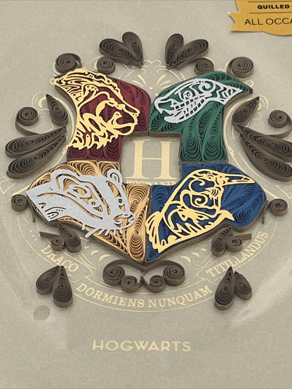 2 PopCraft Card High Quality Quilling HARRY POTTER HOGWARTS Blank inside $13.50