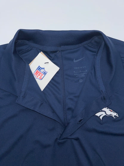 $68 Nike Men’s Dri Fit NFL Denver Broncos Polo Shirt - Blue - Medium - New Tags