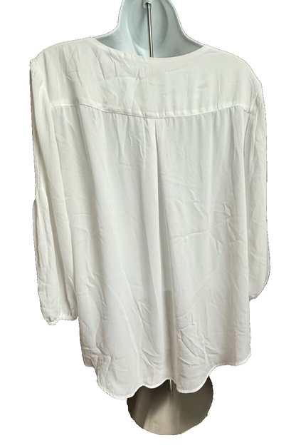 $39 New York & Co. Women’s-Flowy Blouse-White-Large-New Tag