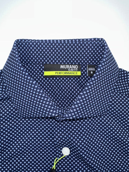 $80 Murano Men’s Button-Down Shirt - Y35WM106 - Navy - Small - New With Tag